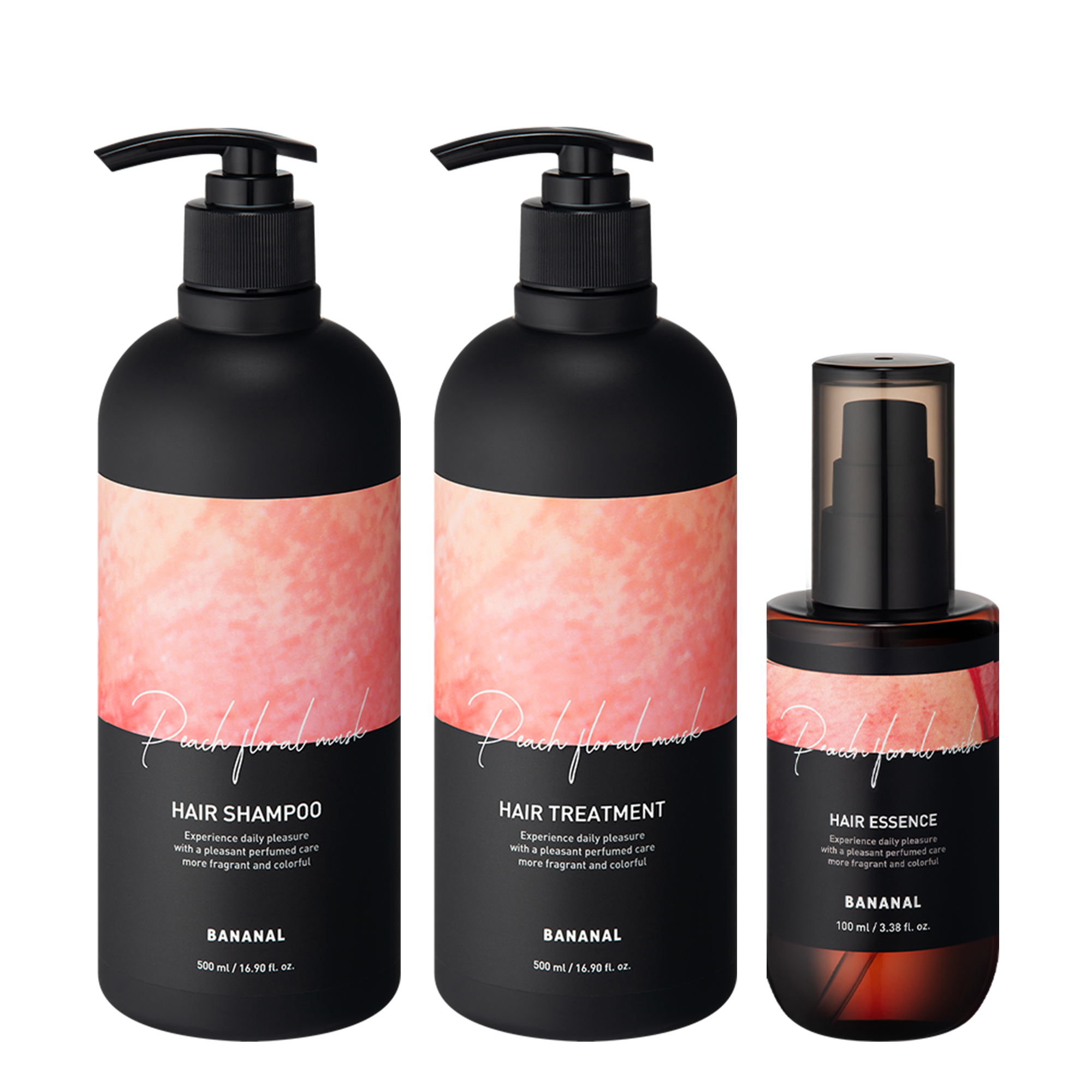 Perfumed Hair Routine Set - Peach Floral Musk (3 pc)