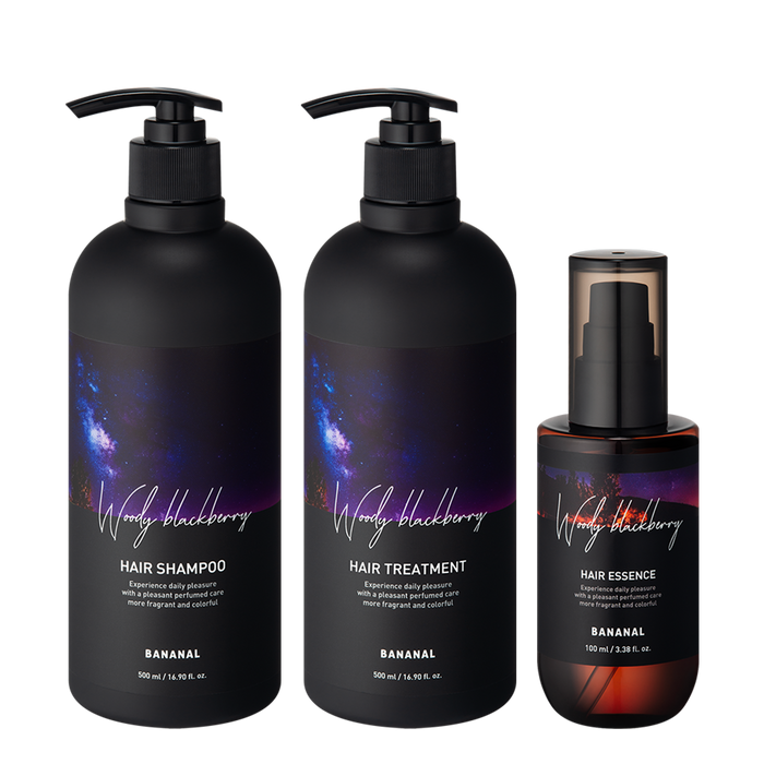 Perfumed Hair Routine Set - Woody Blackberry (3 pc)